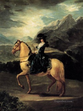  Teresa Obras - Retrato de María Teresa de Vallabriga a caballo Romántico moderno Francisco Goya